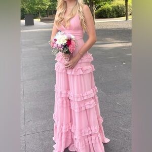 Lulus Pink Ruffle Dress